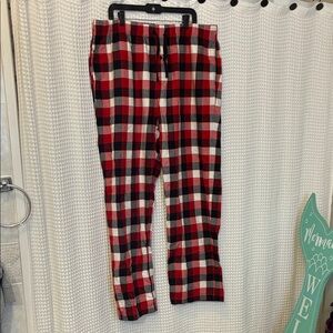 Red and Black Plaid Pants